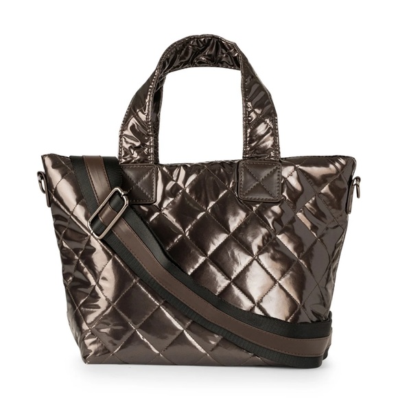 Elegant Pewter Quilted Women's Bag - Picture 4 of 8